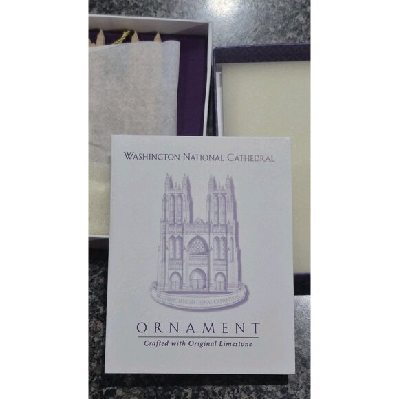 Vintage Washington Cathedral Limestone Christmas Ornament DC Church Christmas - Picture 2 of 7